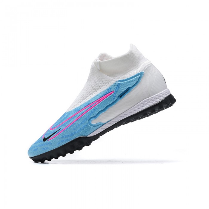 Phantom GX Elite DF Link TF High Soccer Shoes-Blue/White-6186543