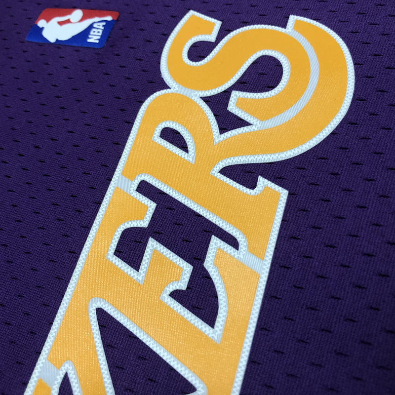 2000 LAKERS O‘NEAL #34 Purple Retro Top Quality...