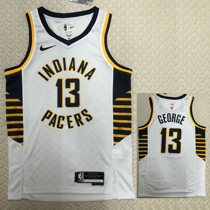 22-23 Indiana Pacers GEORGE #13 White Top Quali...