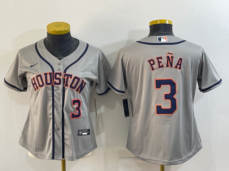 Houston Astros Women's baseball jersey PENA 3 fans edition
