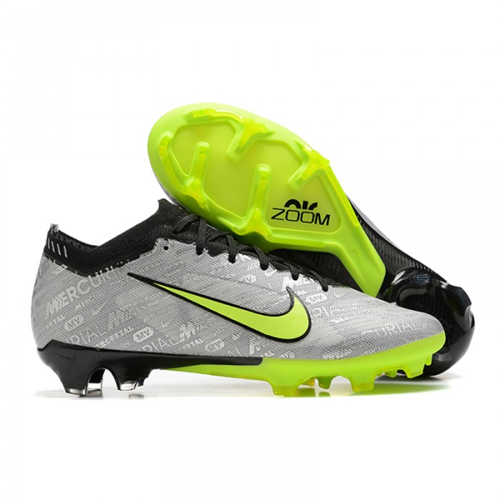 Air Zoom Mercurial Vapor XV Elite FG Soccer Shoes-Grey/Green-4093287