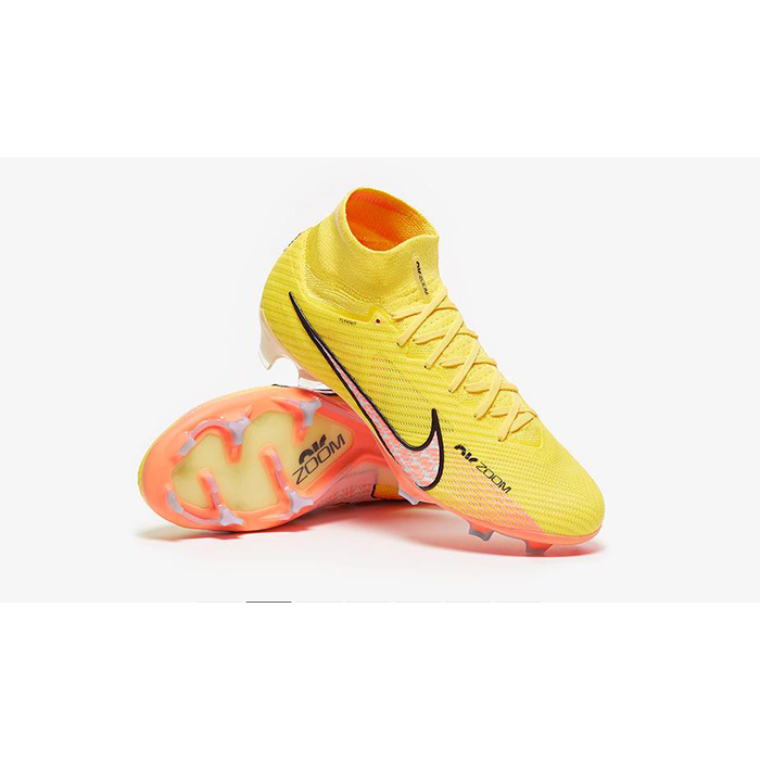 Air Zoom Mercurial Superfly IX Elite FG High Soccer Shoes-Yellow/Pink-3834191