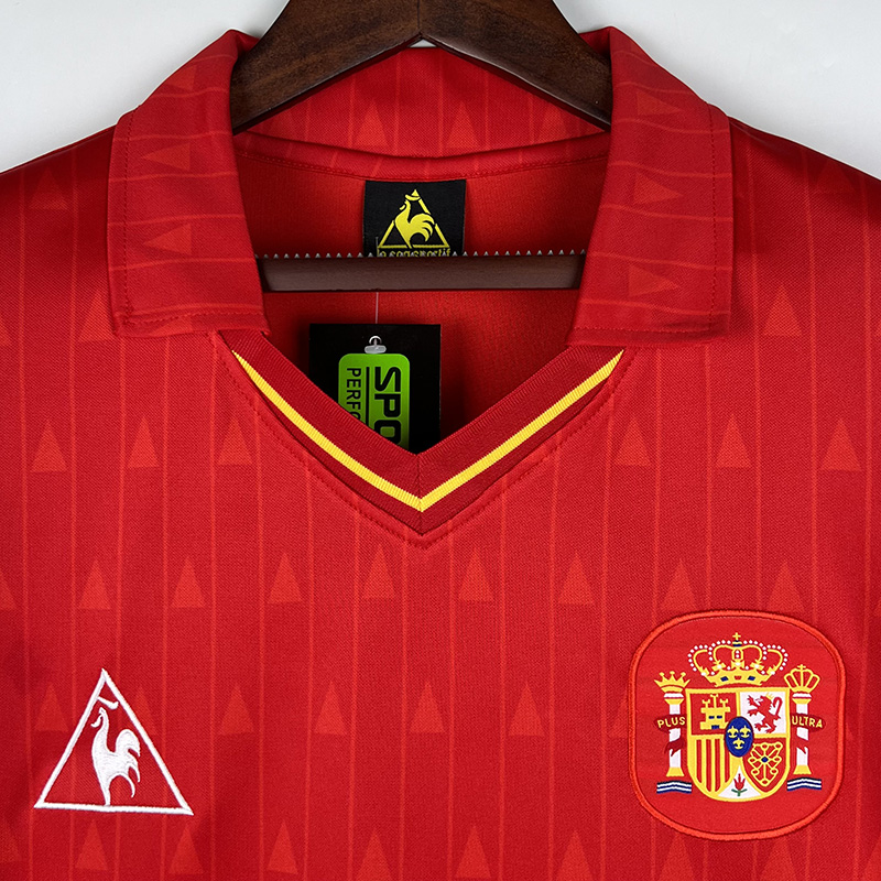 1988-1991 Spain Home Retro Soccer Jersey
