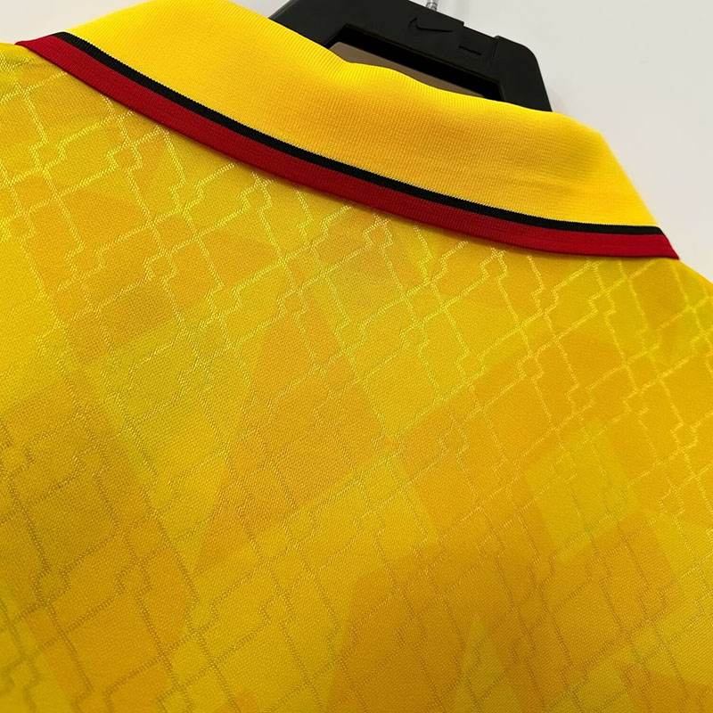 1995-1996 ACM Away Yellow Retro Soccer Jersey