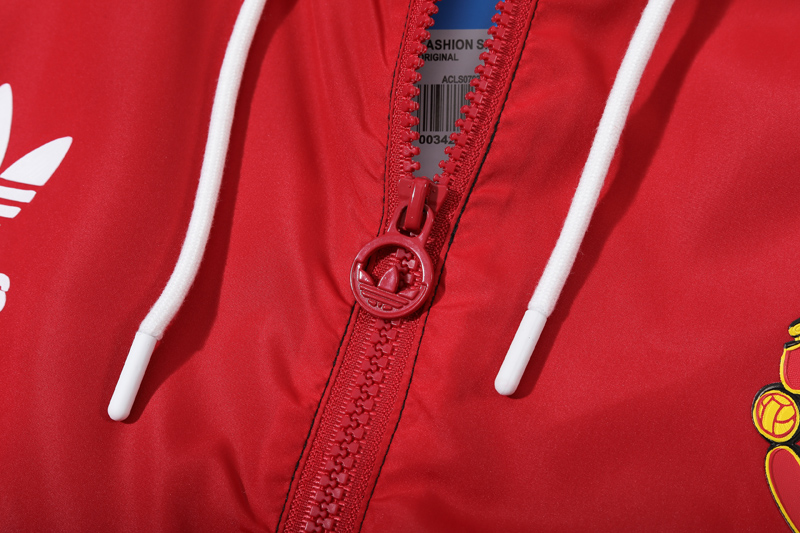 24-25  ManUtd Red Black Windbreaker