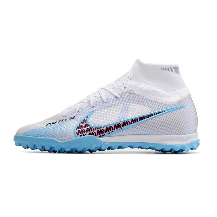 Superfly 8 Academy TF High Soccer Shoes-White/Blue-8173010
