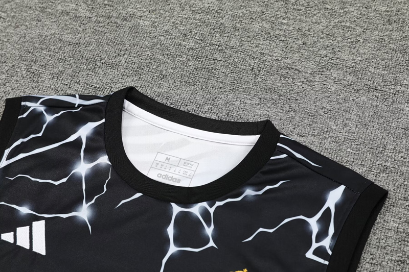 24-25 RMA Black white Tank top and shorts suit *豹黑灰