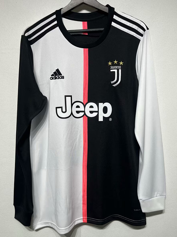 2019-2020 JUV Home Retro Long Sleeve Soccer Jersey (长袖)