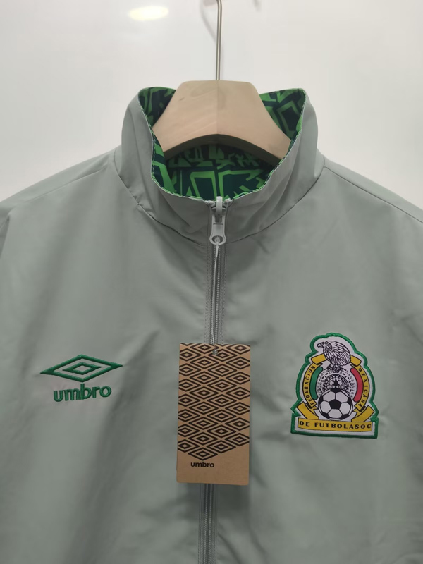 24-25 Mexico Green & Grey Double Sided Windbreaker (双面风衣)