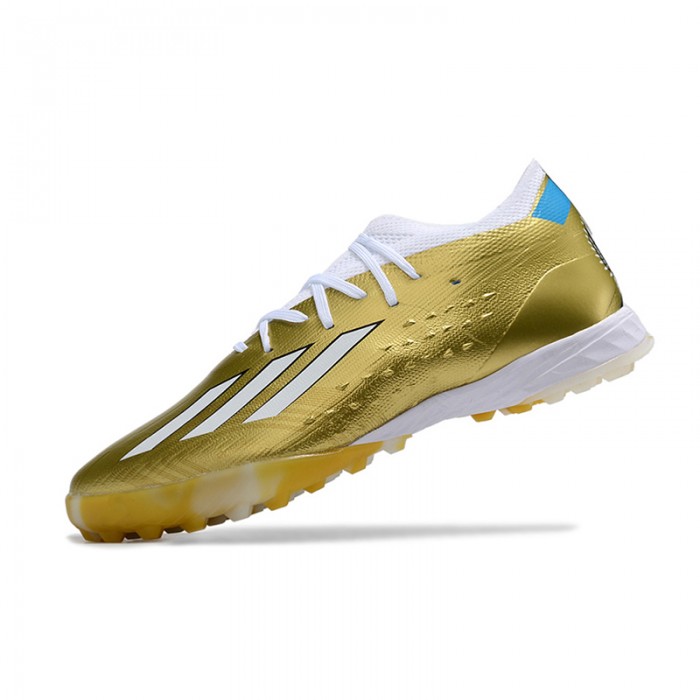 X Speedportal.1 TF Soccer Shoes-Gold/White-8757157