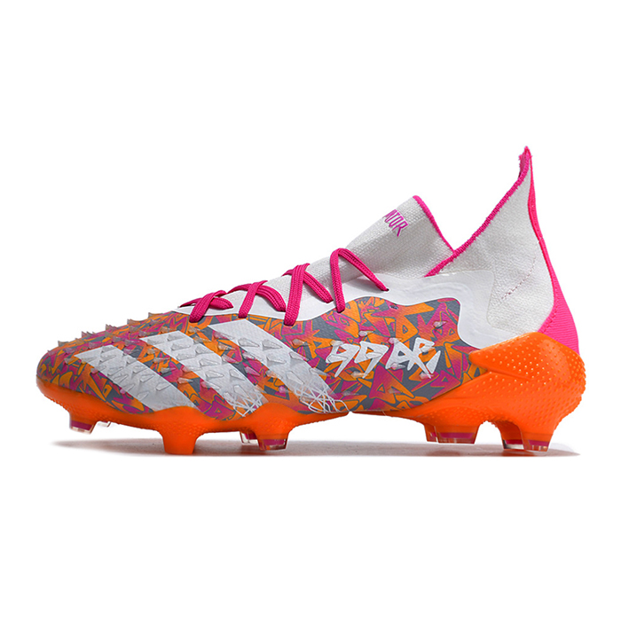 PREDATOR FREAK .1 FG High Soccer Shoes-White/Orange-3755270