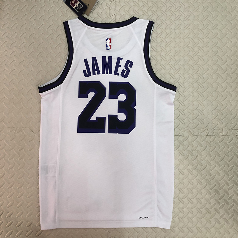22-23 LAKERS JAMES #23 White City Edition Top Q...