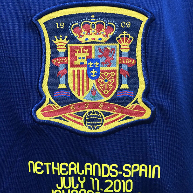 2010 Spain Away Royal Blue Retro Soccer Jersey