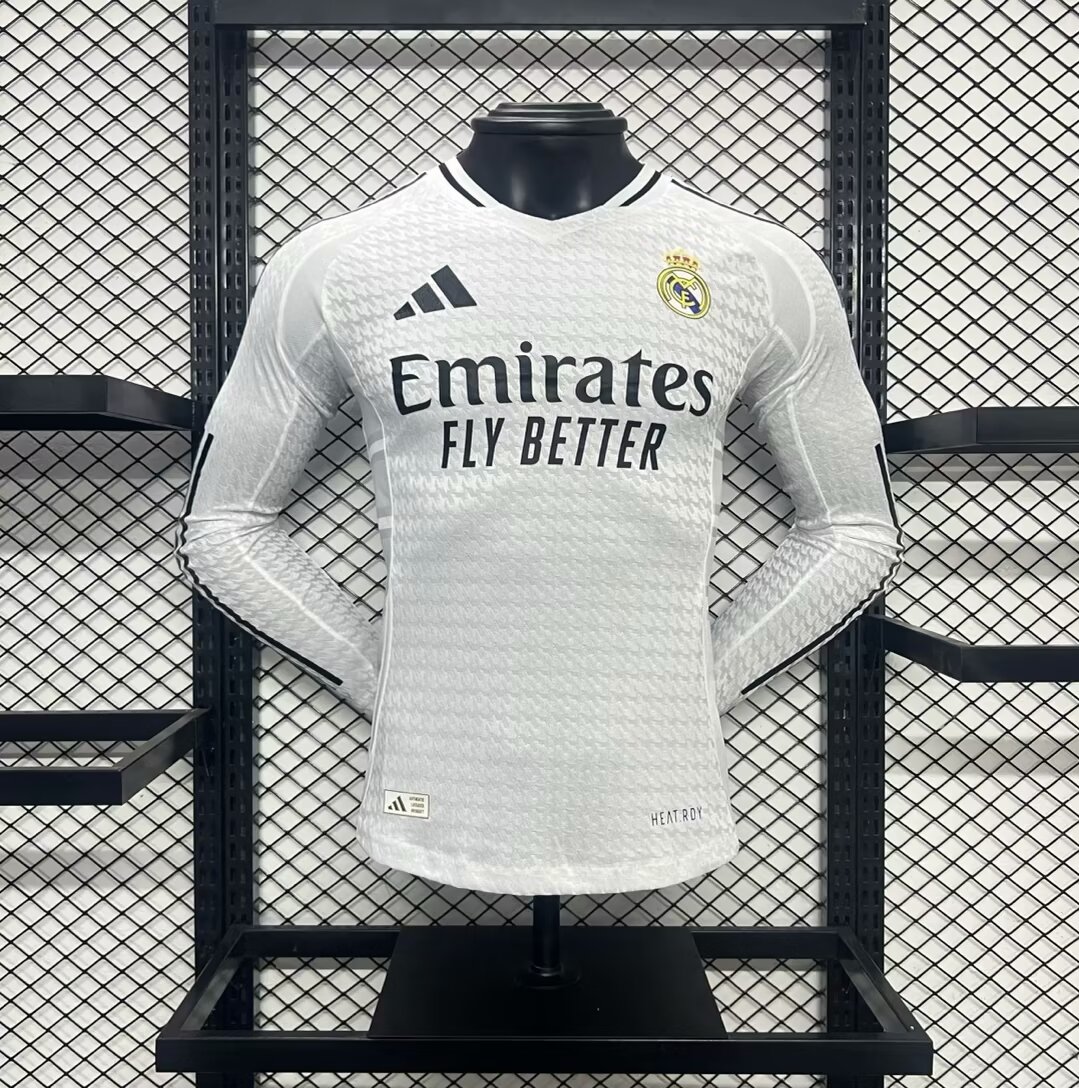 24-25 RMA  Home Long Sleeve Player Version Soccer Jersey (长袖球员)