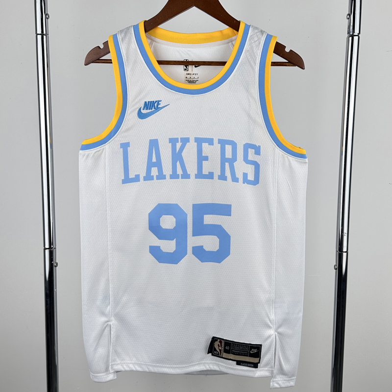 22-23 Lakers TOSCANO #95 White Retro Top Quality Hot Pressing NBA Jersey