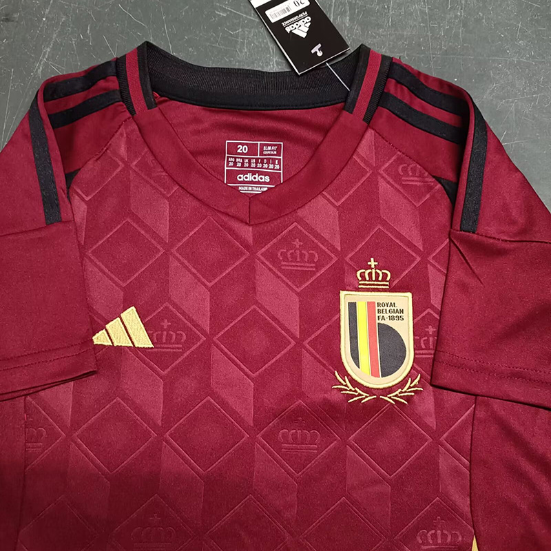 2024 Belgium Home Kids Soccer Jersey