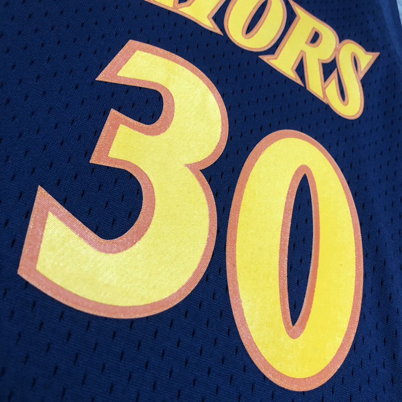 2010 WARRIORS CURRY #30 Navy blue Retro Top Qua...