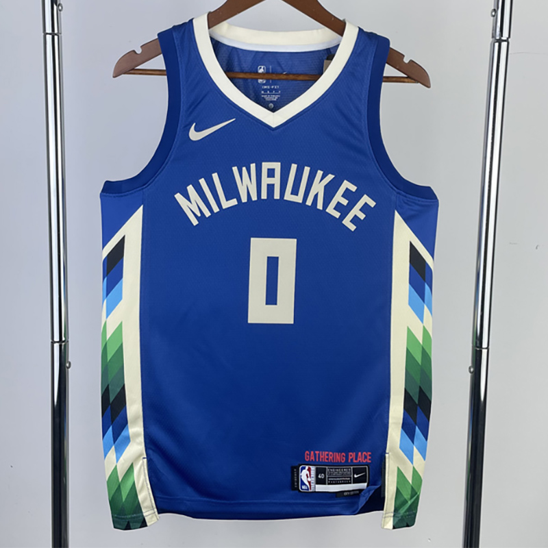22-23 BUCKS LILLARD #0 Blue City Edition Top Qu...