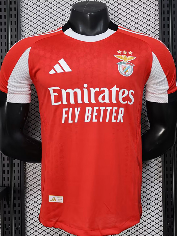 25-26 Benfica Home Player Version Soccer Jersey (黑白圆领)