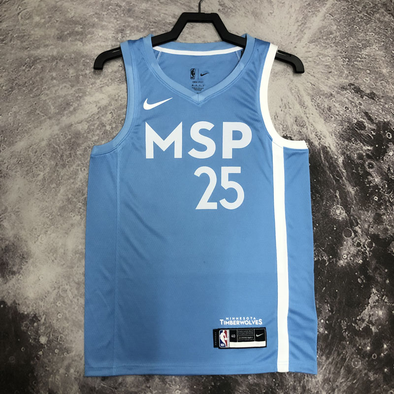 2019-20 Timberwolves ROSE #25 Sky Blue Retro To...