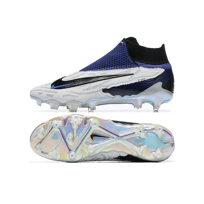 Phantom GX Elite FG High Soccer Shoes-Navy Blue/Gray-2670070