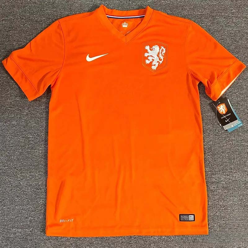 2014 Netherlands Home Retro Soccer Jersey