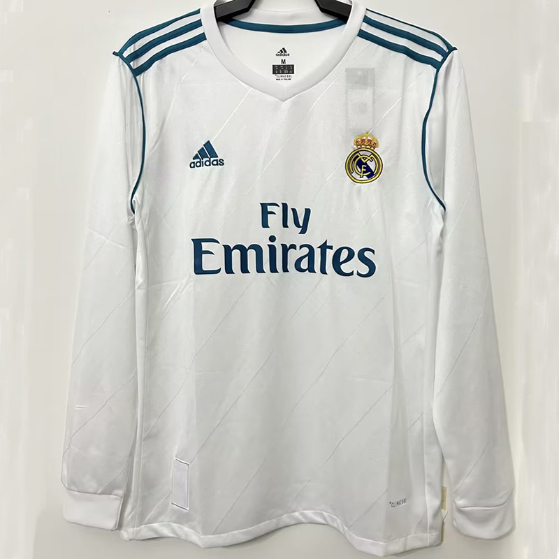 2017-2018 RMA Home Long Sleeve Retro Soccer Jer...