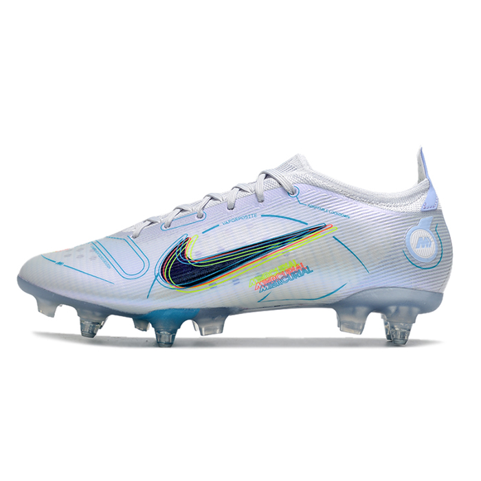 Mercurial Vapor XIV Elite SG Soccer Shoes-White/Blue-7881602