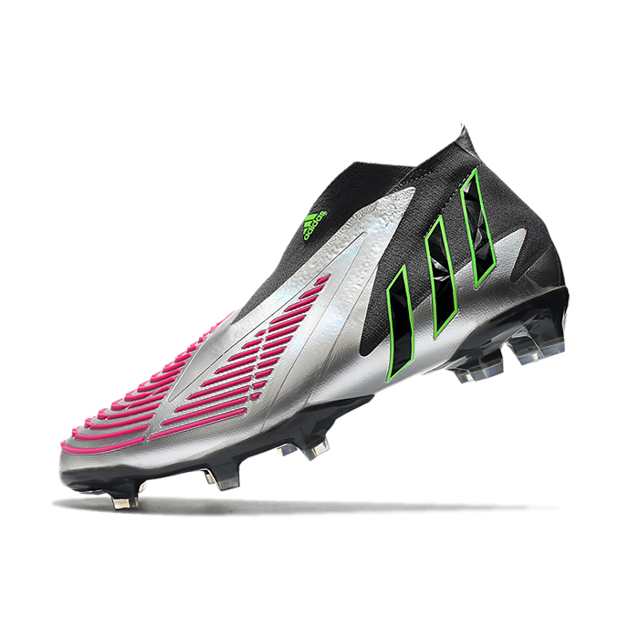 Predator Edge+ FG Soccer Shoes-Silver/Black-2316731