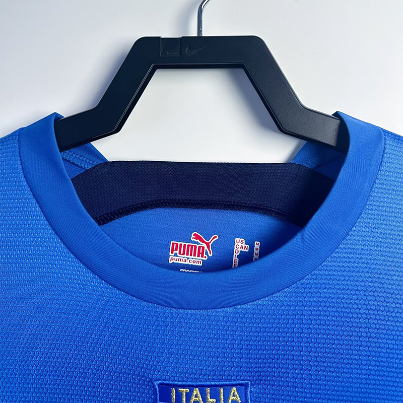 2006 Italy Home Long Sleeve Retro Soccer Jersey (长袖)