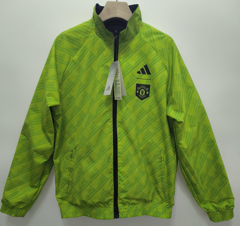 2024 Man Utd Black & Green Double Sided Windbreaker (双面风衣)