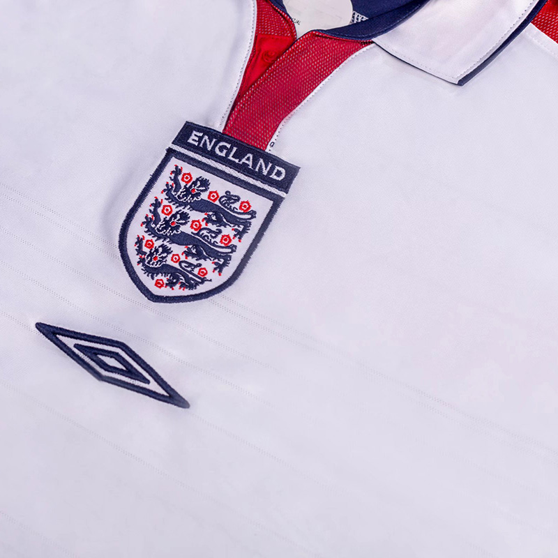 2004 England Home Retro Soccer Jersey
