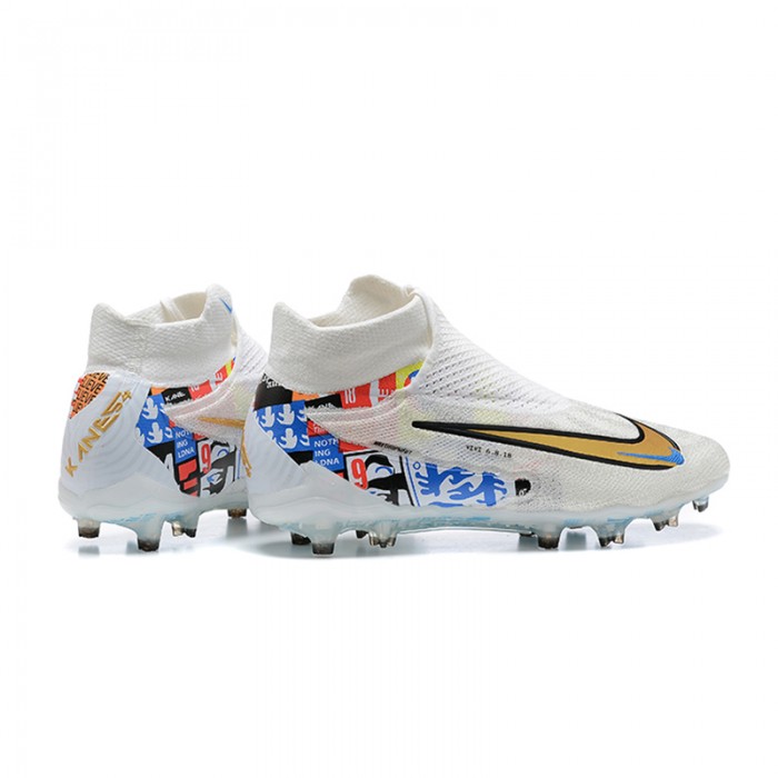 Phantom GX Elite FG High Soccer Shoes-White/Gold-6266385