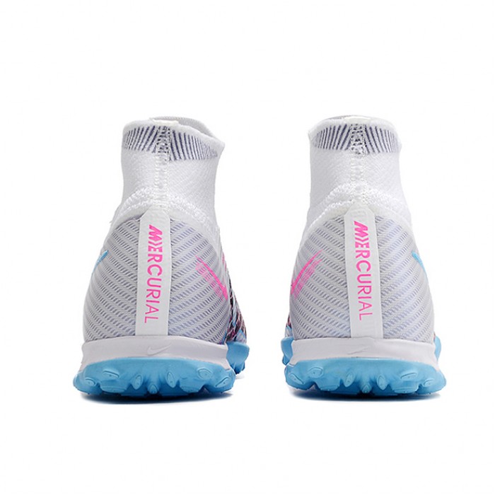 Superfly 8 Academy TF High Soccer Shoes-White/Blue-8173010