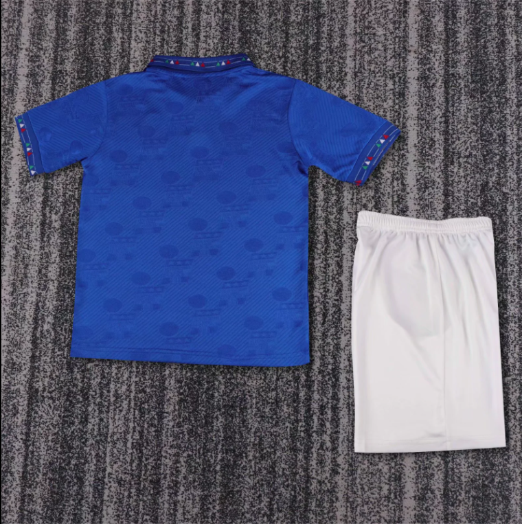 1994 Italy Home Kids Retro Soccer Jersey