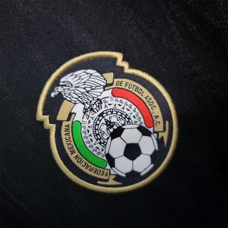 2010 Mexico Black Retro Soccer Jersey