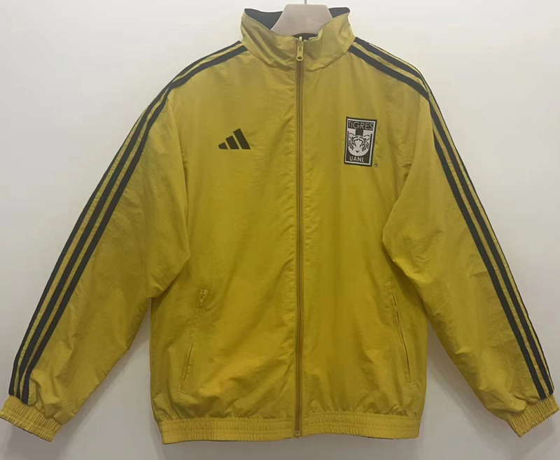 2024 Tigres UANL Black & Yellow Double Sided Windbreaker (双面风衣)