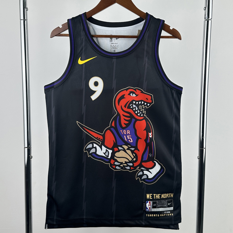 24-25 Raptors BARRETT #9 Black City Edition Top Quality Hot Pressing NBA Jersey