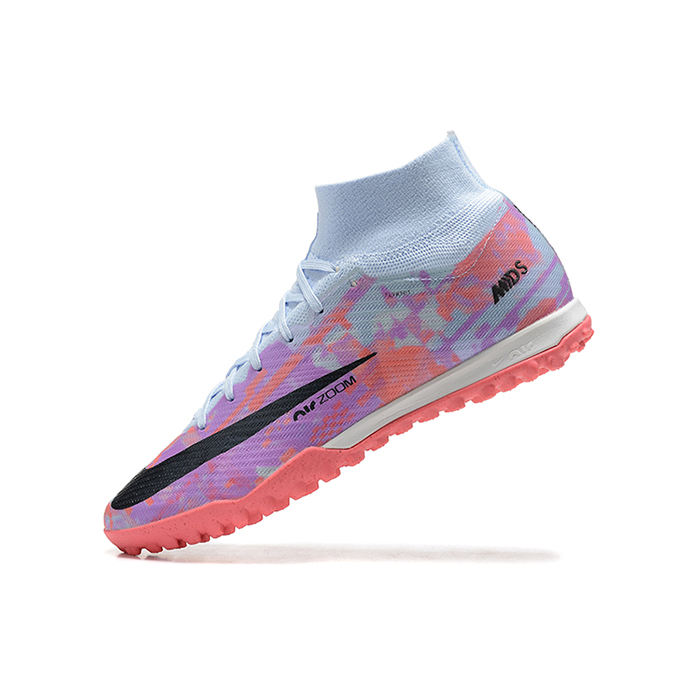 Superfly 8 Academy TF High Soccer Shoes-Rose Red/Grey-8993151