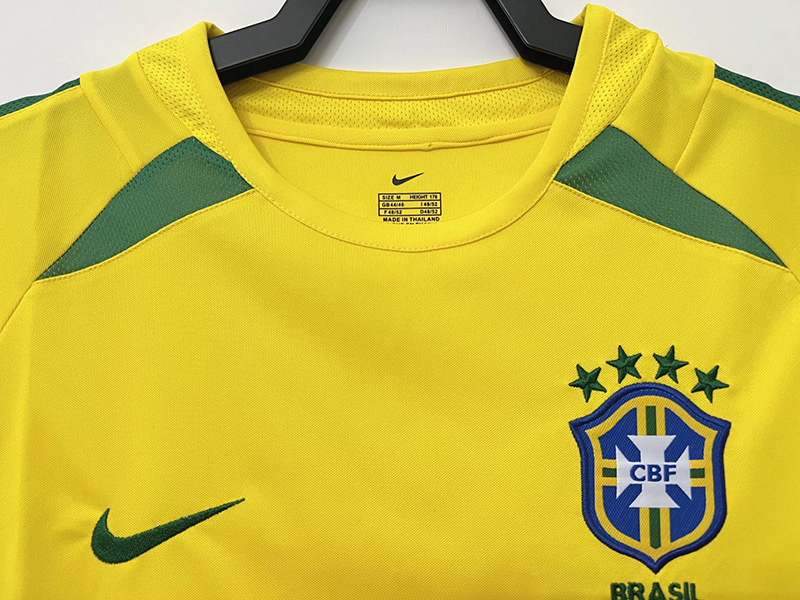 2002 Brazil Home Retro Soccer Jersey