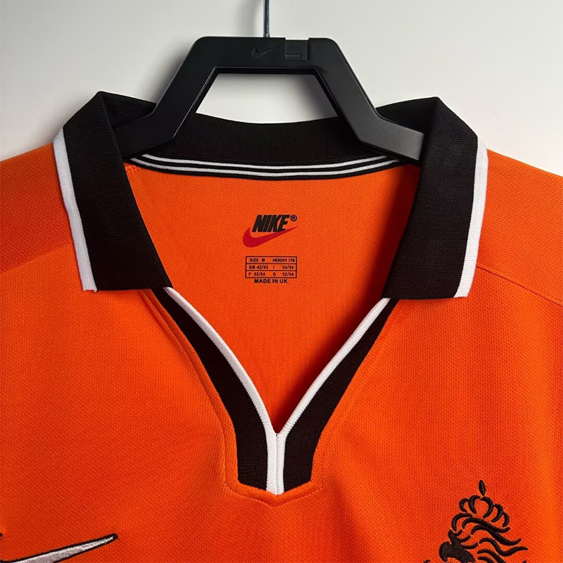 1998 Netherlands Home Long Sleeve Retro Soccer Jersey (长袖)