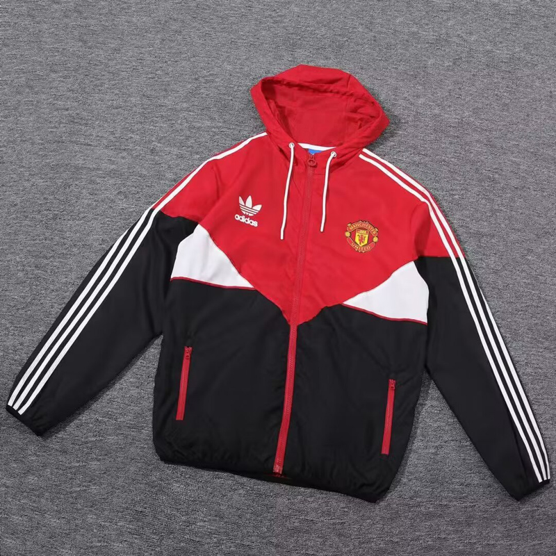 24-25  ManUtd Red Black Windbreaker