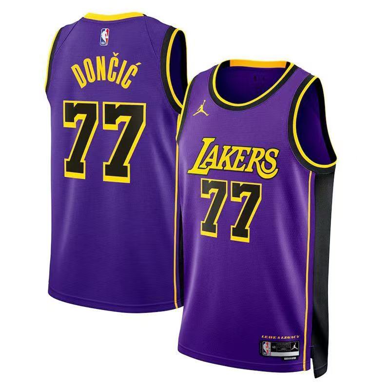 24-25 LAKERS DONGIG #77 Royal blue City Edition Top Quality Hot Pressing NBA Jersey