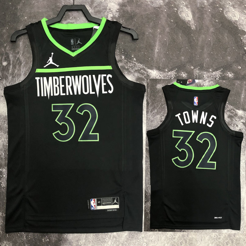 22-23 TIMBERWOLVES TOWNS #32 Black Top Quality ...