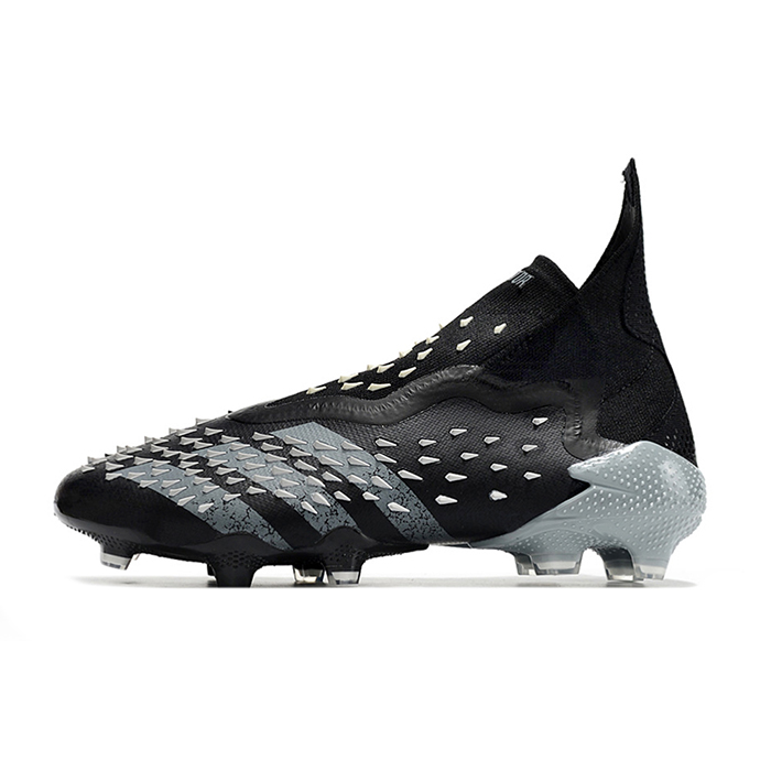PREDATOR FREAK + FG High Soccer Shoes-Black/Gray-5376381