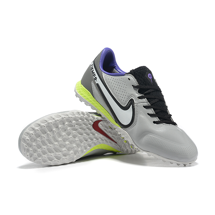 Tiempo Legend 9 TF MD Soccer Shoes-Gray/Black-6571127