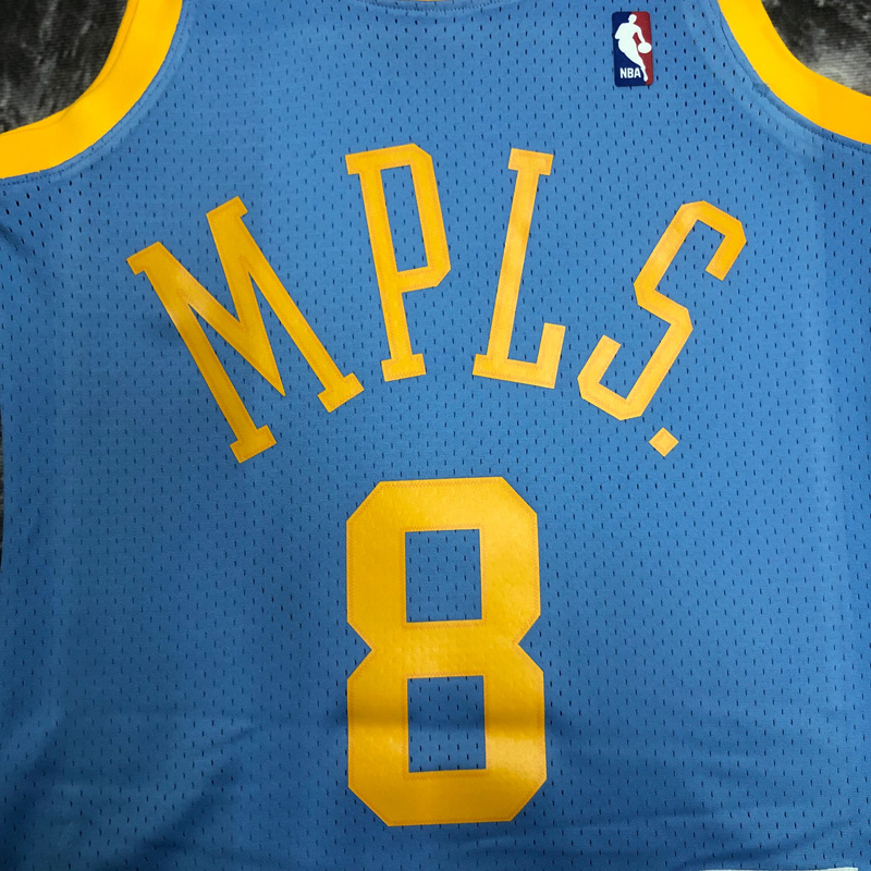 2002 LAKERS BRYANT #8 Light blue Retro Top Qual...