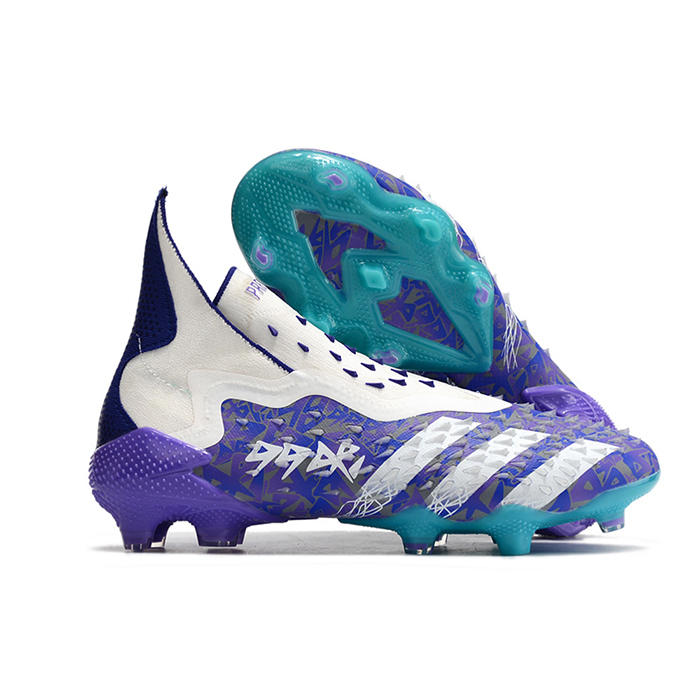 PREDATOR FREAK + FG High Soccer Shoes-Purple/White-4420948