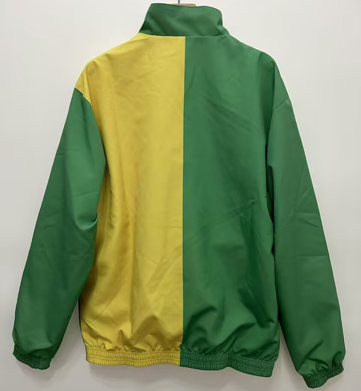 24-25 Man Utd Green Yellow Retro Double Sided Windbreaker (双面风衣)