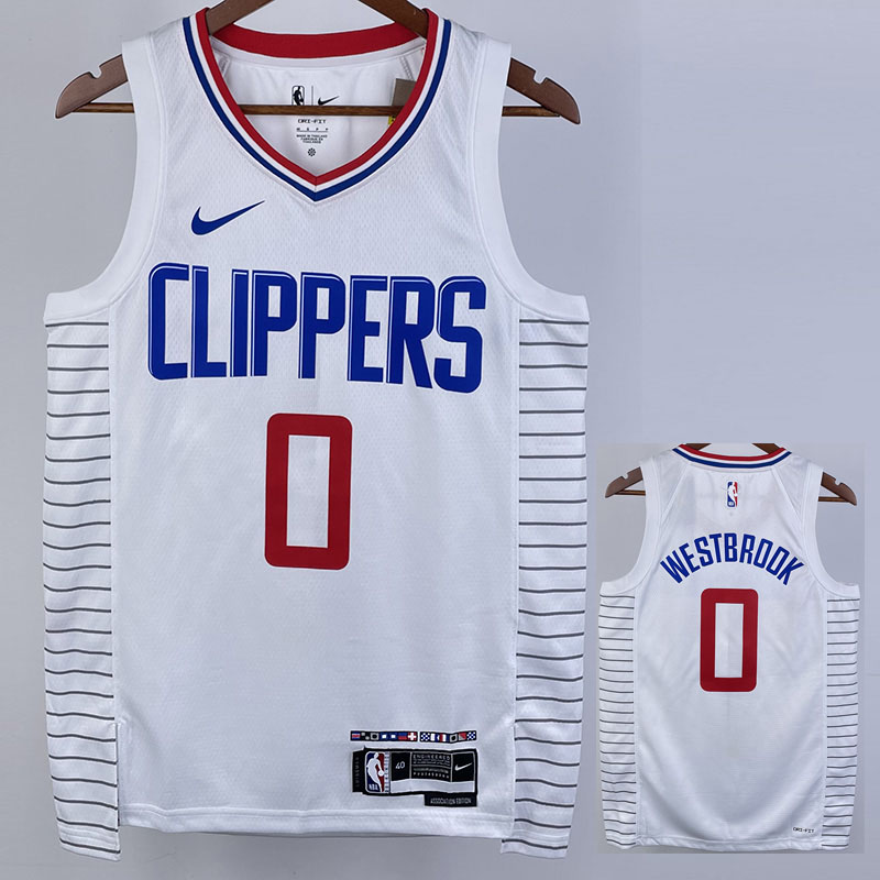 22-23 Clippers WESTBROOK #0 White Top Quality ...